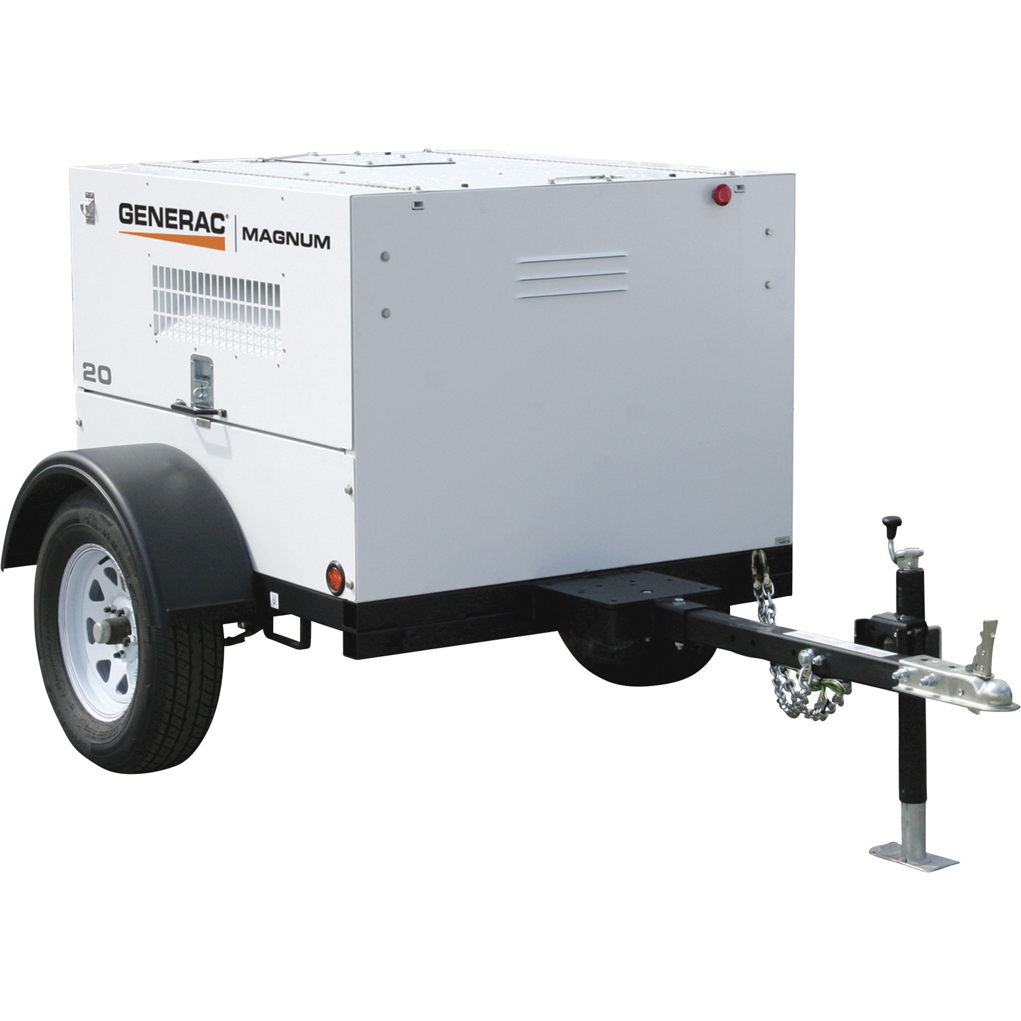Generac Towable Mobile Diesel Generator, 20kW/19kW, Single Phase, Electric Start, Model# 6028